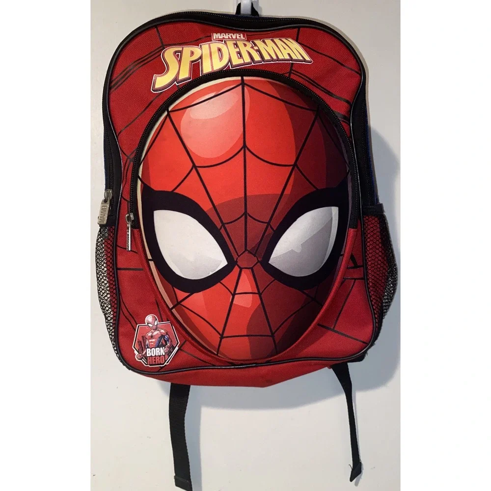 Marvel Spider-Man Backpack School Bag 3D Front Pocket Born Hero Unisex Movie